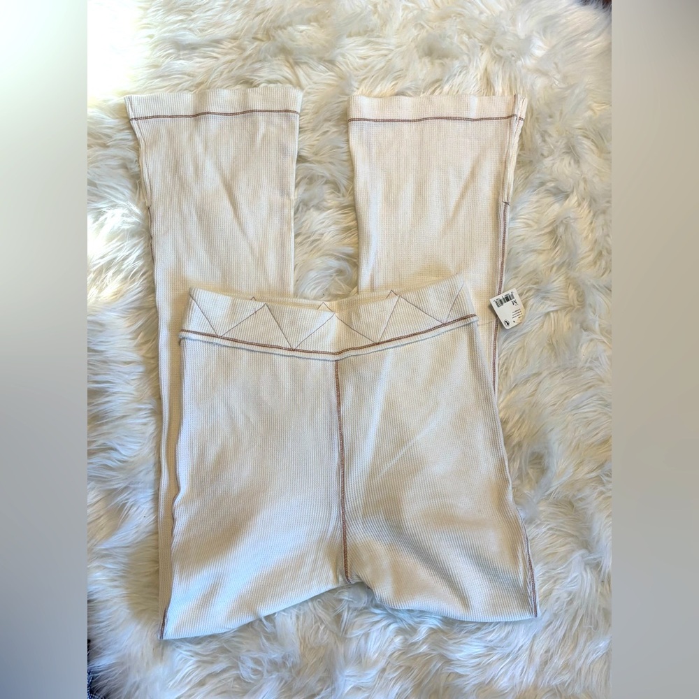 Free people intimates waffle pants
High waisted 
NWT